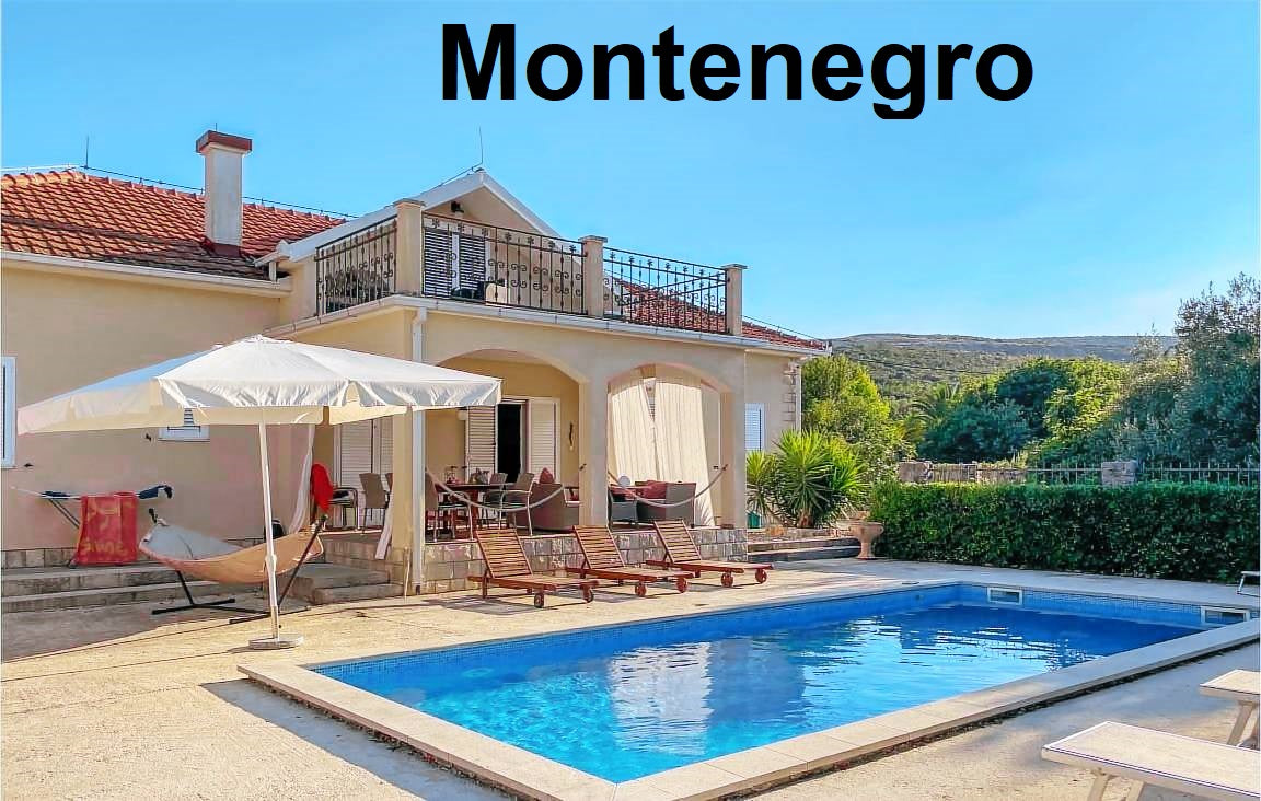 Ferienhaus mit Grill, Terrasse und privatem Pool 6 Gäste ∙ 3 Schlafzimmer Montenegro